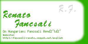 renato fancsali business card